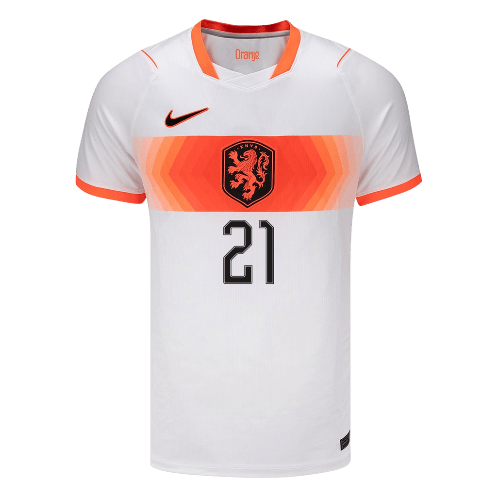F.DE JONG #21 Netherlands Away Soccer Jersey World Cup 2026