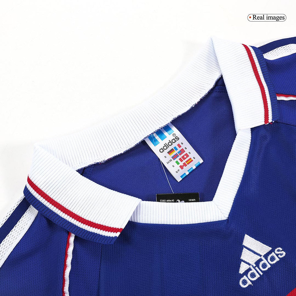ZIDANE #10 France Retro Jersey Home Soccer Shirt 1998 World Cup