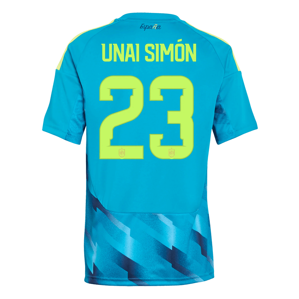 UNAI SIMóN #23 Spain Goalkeeper Soccer Jersey World Cup 2026 Blue
