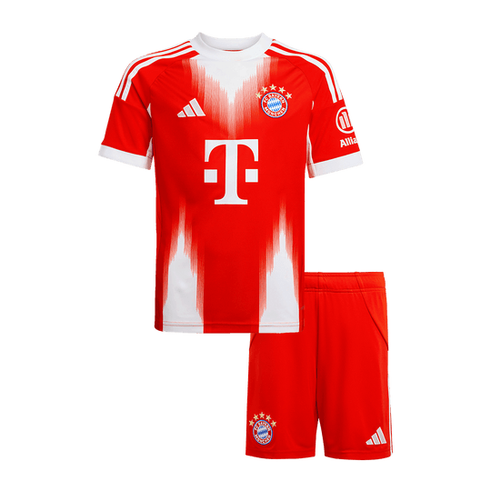 Bayern Munich Home Kids Soccer Jerseys Kit 2025/26 Red