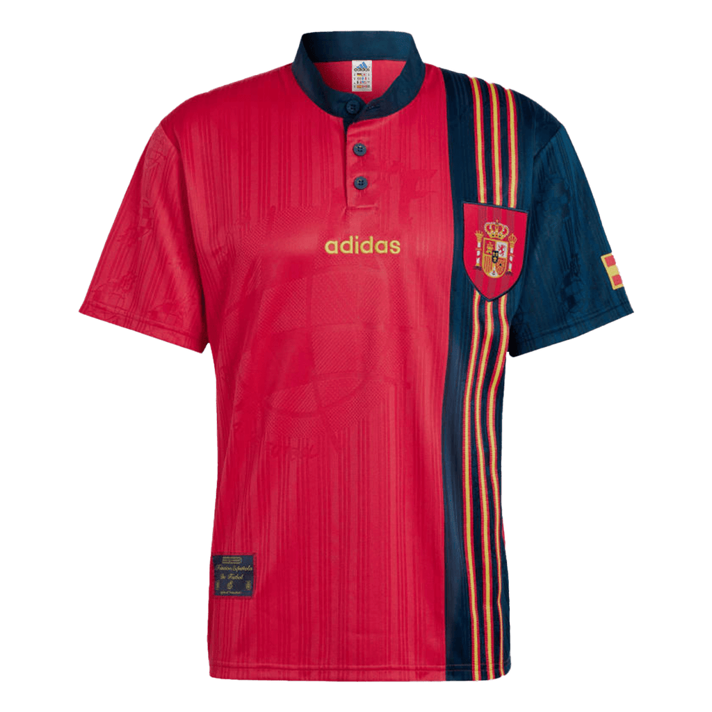 Retro 1996 Spain Home Soccer Jersey
