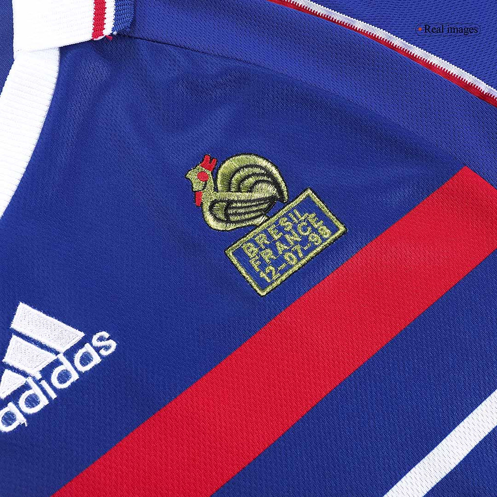ZIDANE #10 France Retro Jersey Home Soccer Shirt 1998 World Cup