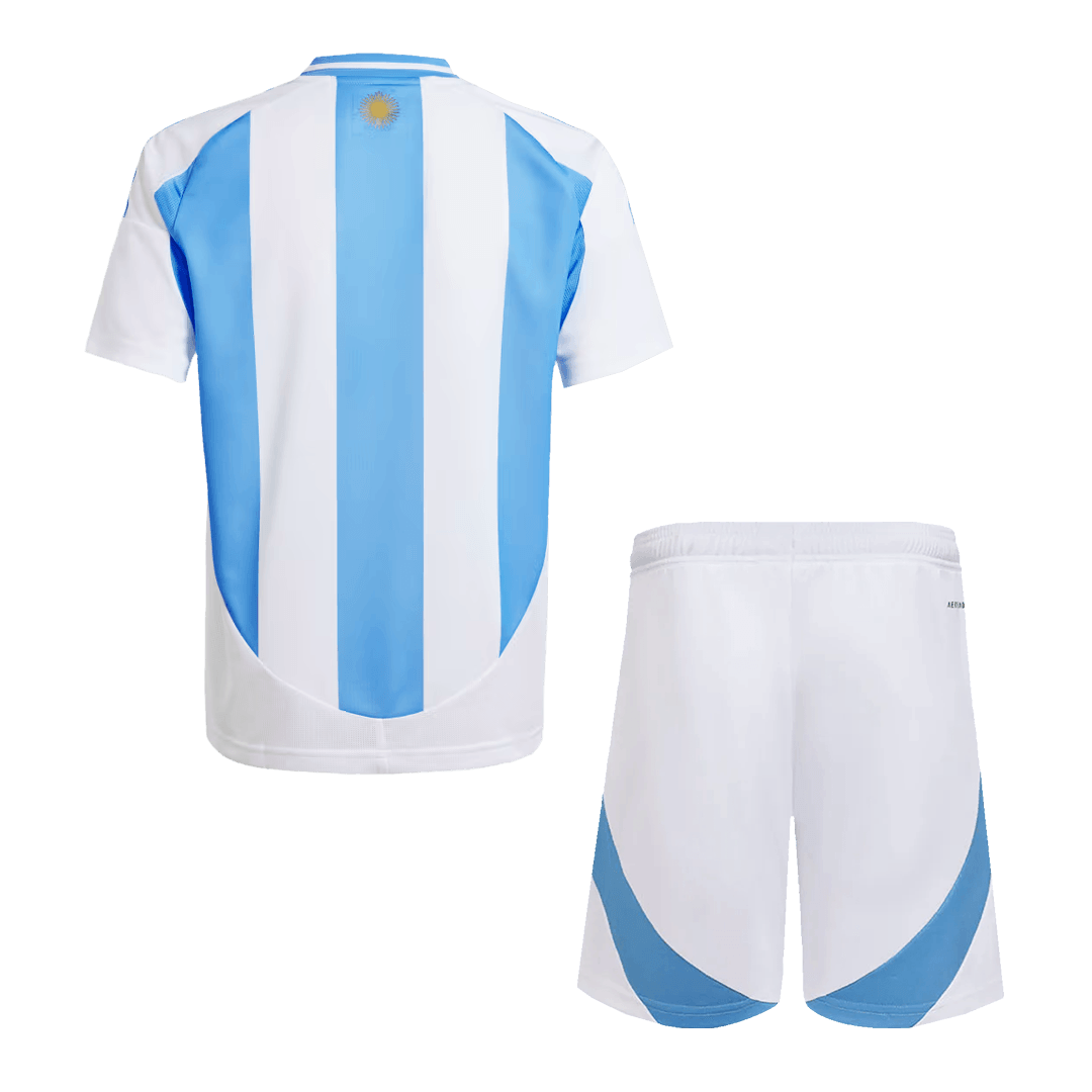 Kid's Argentina Home Soccer Jersey Kit(Jersey+Shorts) Copa America 2024