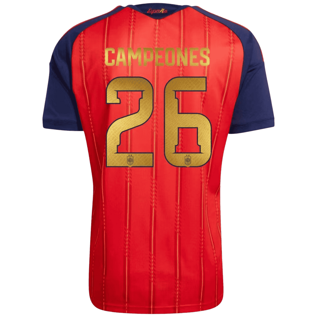 CAMPEONES #26 Spain Home Soccer Jersey 2026
