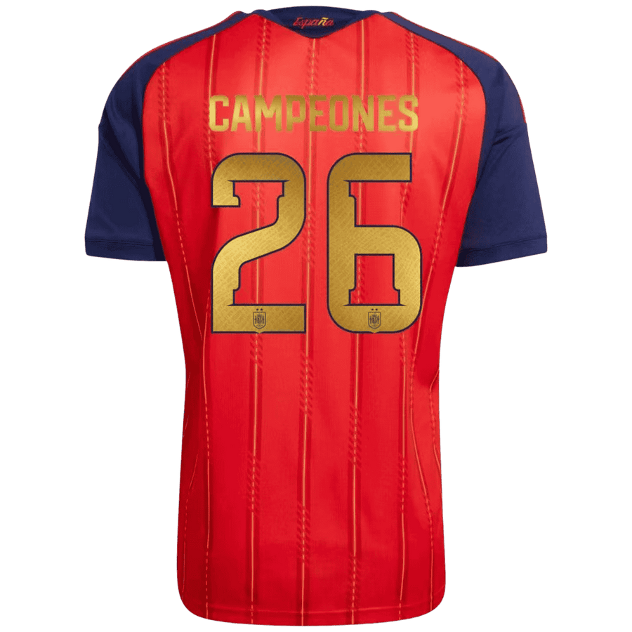CAMPEONES #26 Spain Home Soccer Jersey 2026