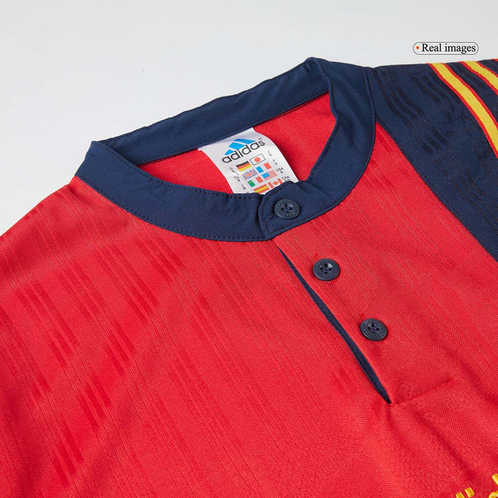 Retro 1996 Spain Home Soccer Jersey
