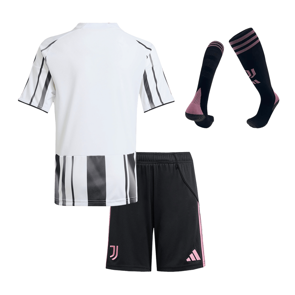 Juventus Home Kids Soccer Jerseys Full Kit 2025/26