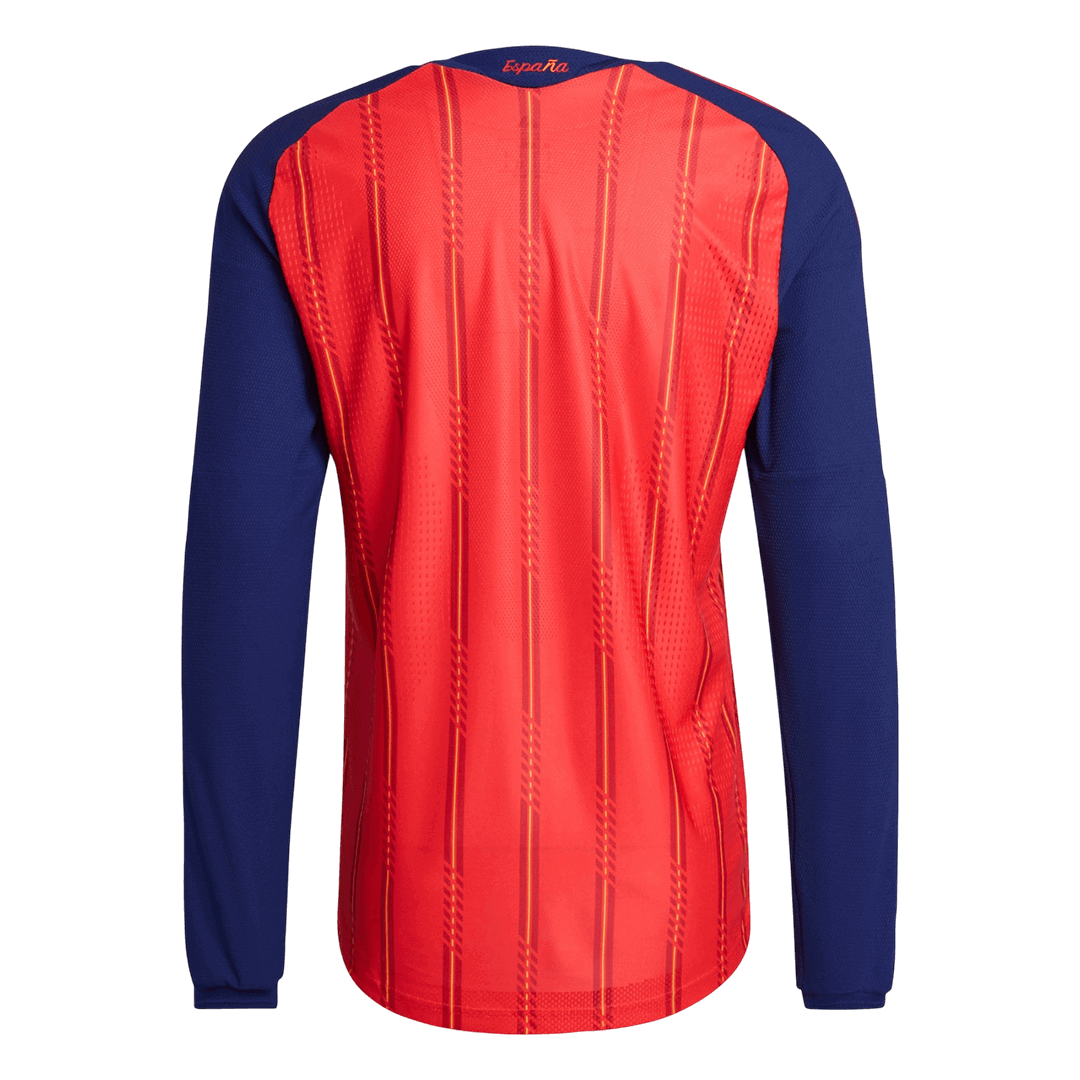 Spain Home Long Sleeve Player Version Jersey World Cup 2026