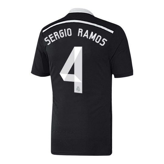 Retro Jersey SERGIO RAMOS #4 Real Madrid Retro Jersey Third Away Soccer Shirt 2014/15