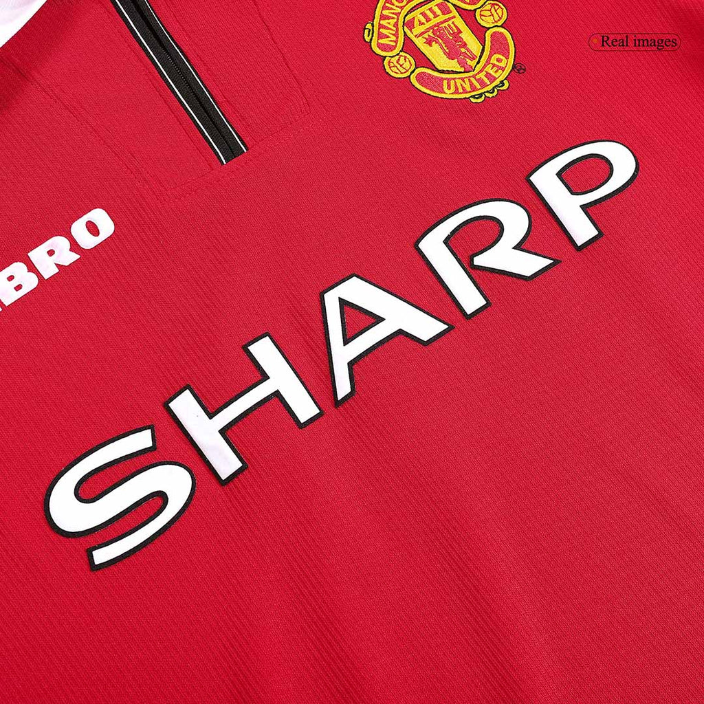 Retro Soccer Jersey Manchester United Home Long Sleeve 1998/99