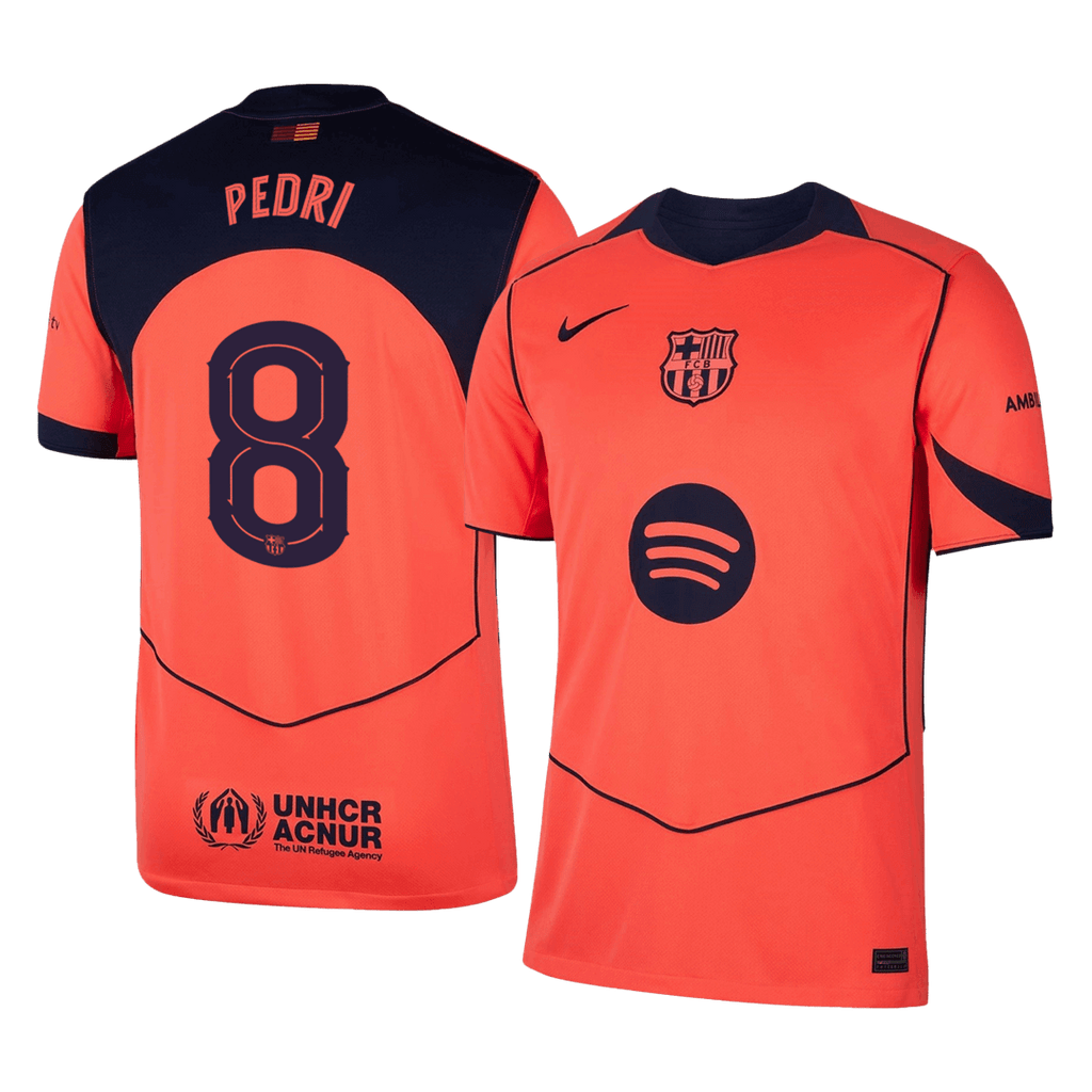 PEDRI #8 Barcelona Third Away Soccer Jersey 2025/26 -UCL