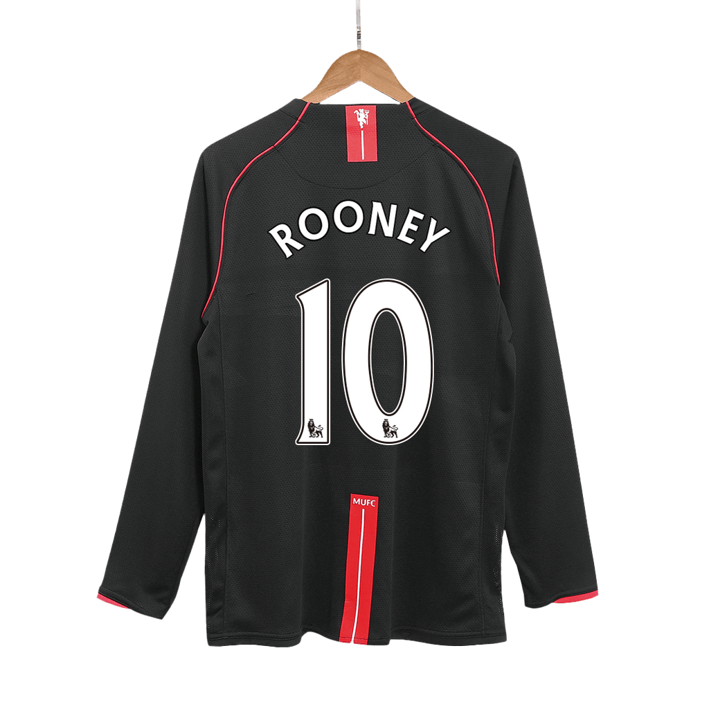 ROONEY #10 Manchester United Retro Jersey Away Soccer Shirt 2007/08