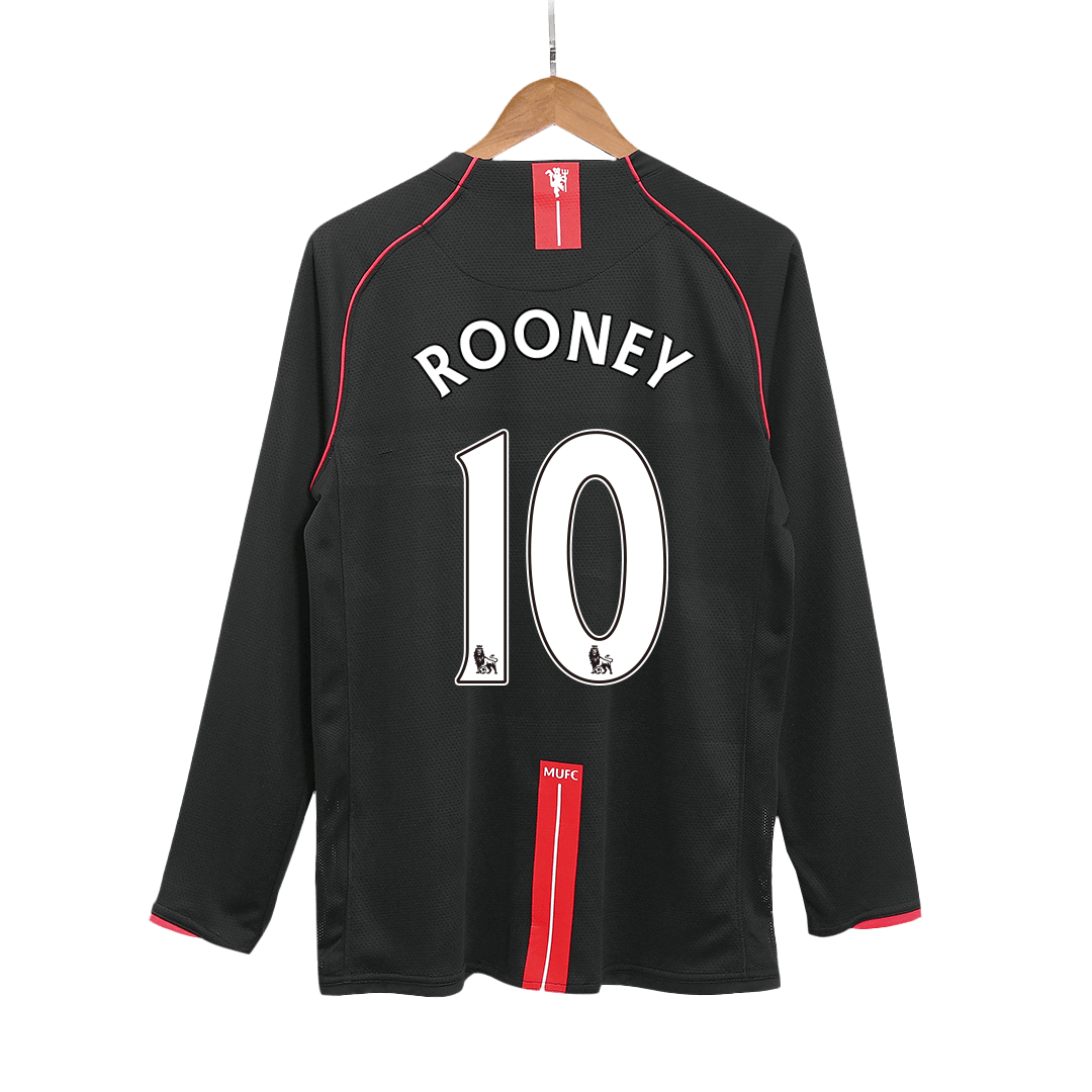ROONEY #10 Manchester United Retro Jersey Away Soccer Shirt 2007/08