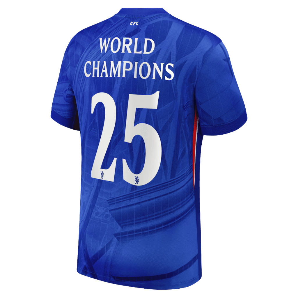 WORLD CHAMPIONS #25 Chelsea Home Soccer Jersey 2025/26 with chest badge