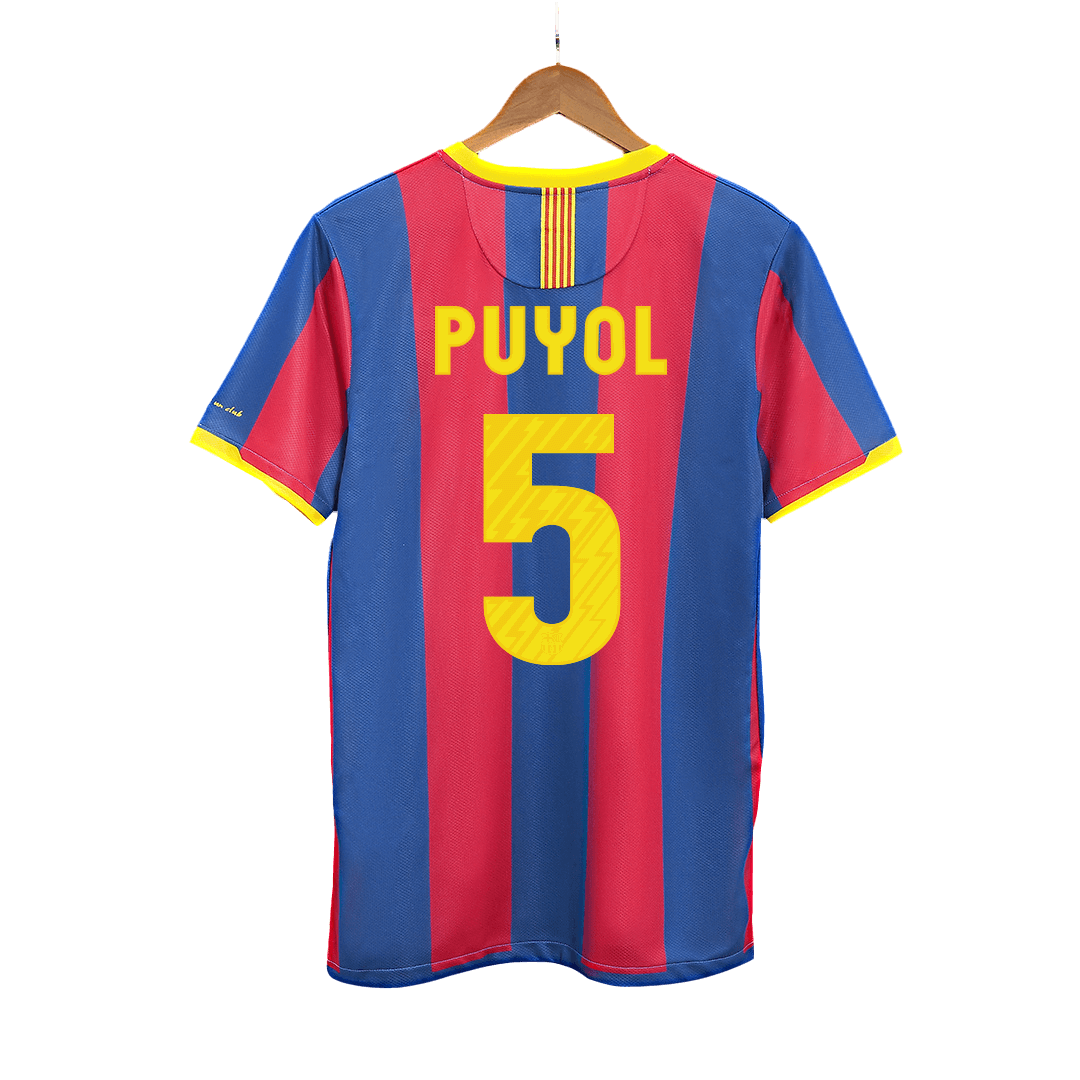 Retro PUYOL #5 2010/11 Barcelona Home Soccer Jersey