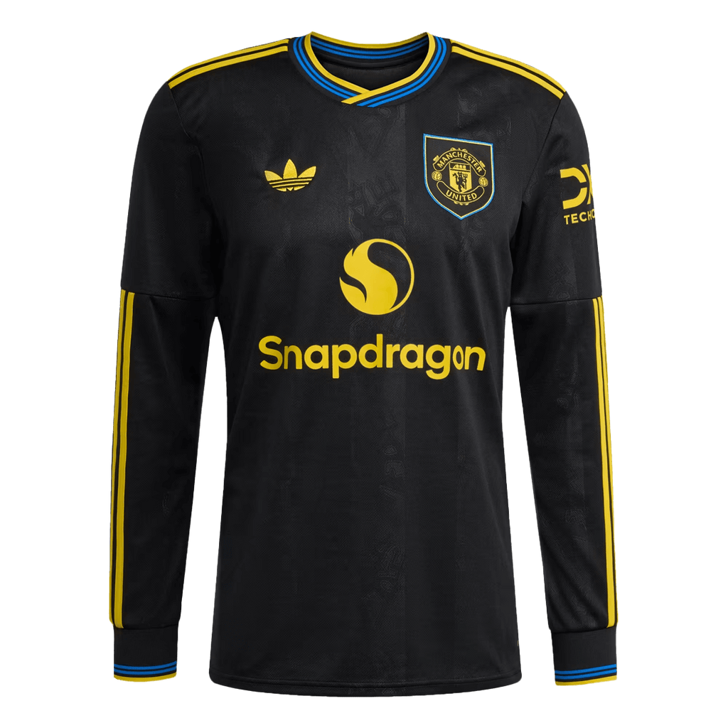 Manchester United Third Away Long Sleeve Soccer Jersey 2025/26
