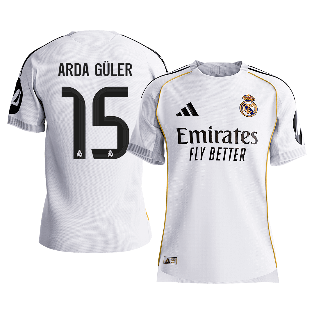 ARDA GüLER #15 Real Madrid Home Player Version Jersey 2025/26