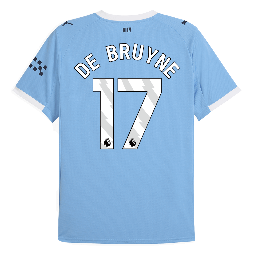 DE BRUYNE #17 Manchester City Home Soccer Jersey 2025/26 Blue