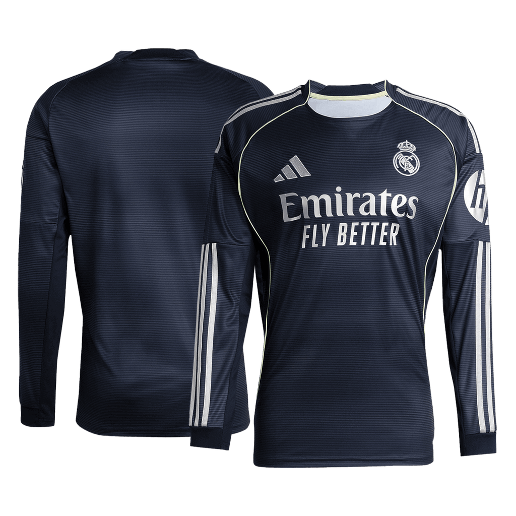 Real Madrid Away Long Sleeve Soccer Jersey 2025/26