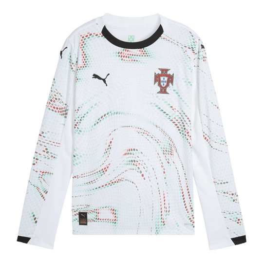 Portugal Away Long Sleeve Soccer Jersey 2025 White
