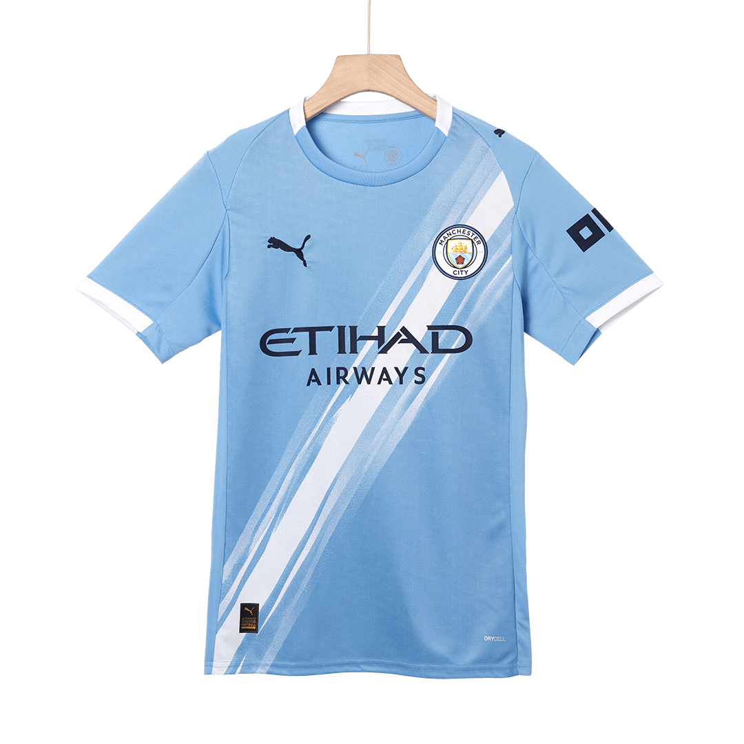 DE BRUYNE #17 Manchester City Home Soccer Jersey 2025/26 Blue