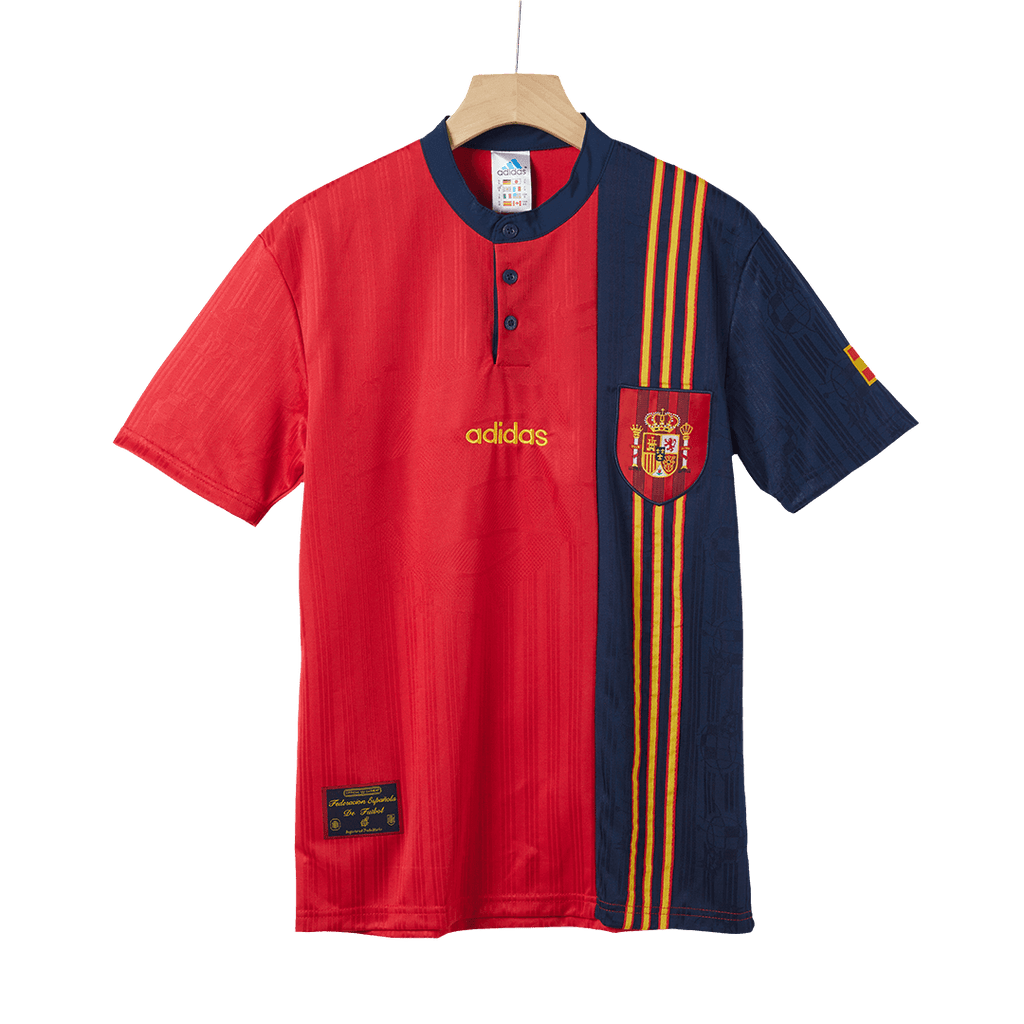Retro 1996 Spain Home Soccer Jersey