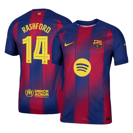 RASHFORD #14 Barcelona Home Authentic Soccer Jersey 2025/26 - UCL