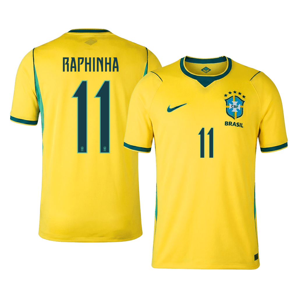 RAPHINHA #11 Brazil Home Soccer Jersey World Cup 2026