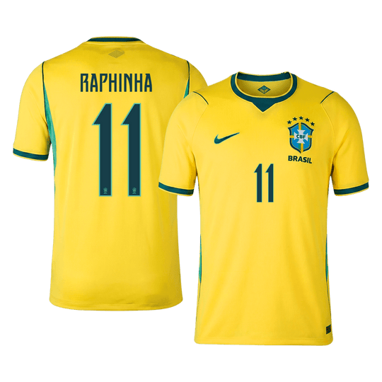 RAPHINHA #11 Brazil Home Soccer Jersey World Cup 2026