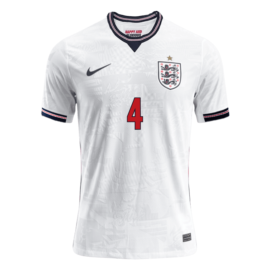 RICE #4 England Home Player Version Jersey World Cup 2026