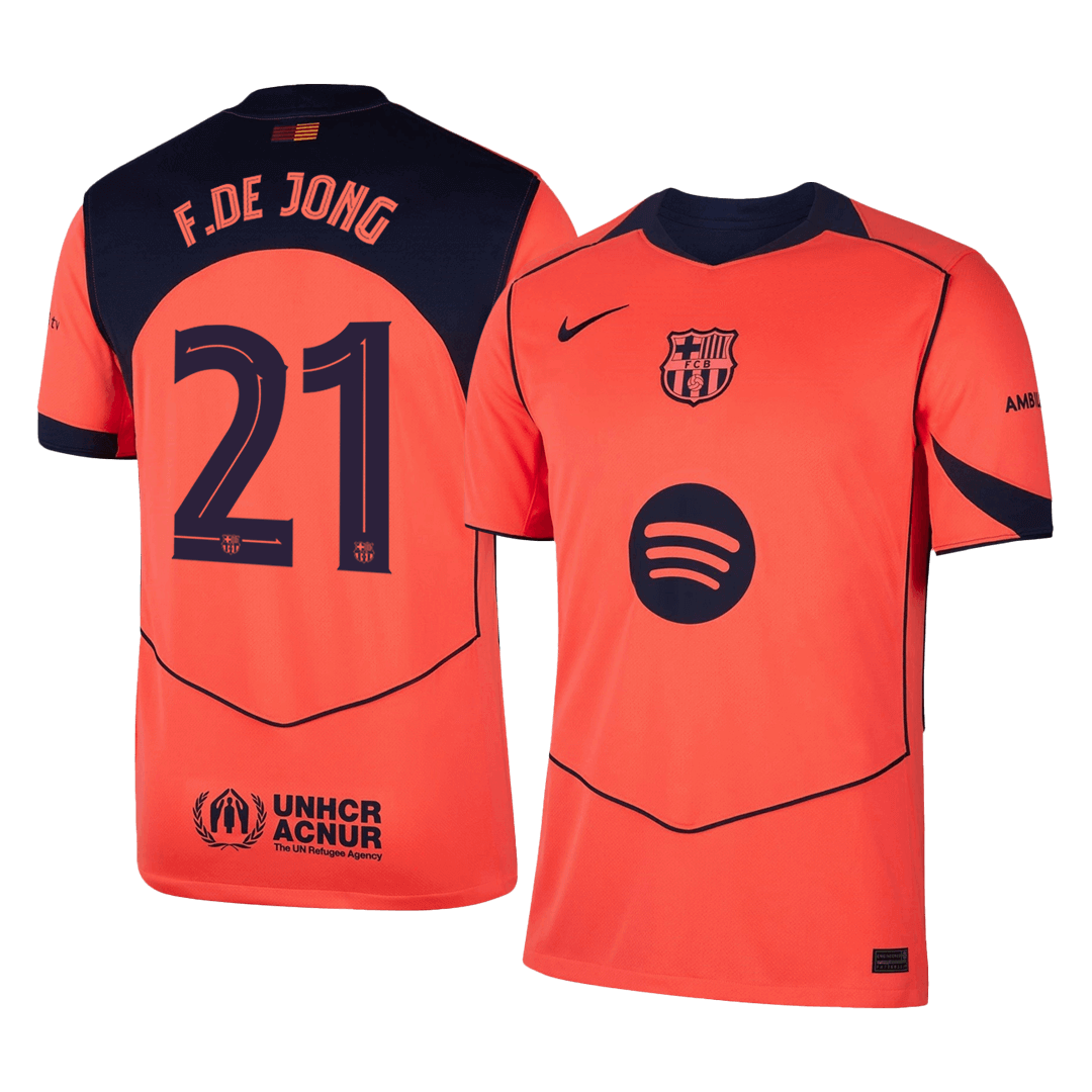 F.DE JONG #21 Barcelona Third Away Soccer Jersey 2025/26 -UCL