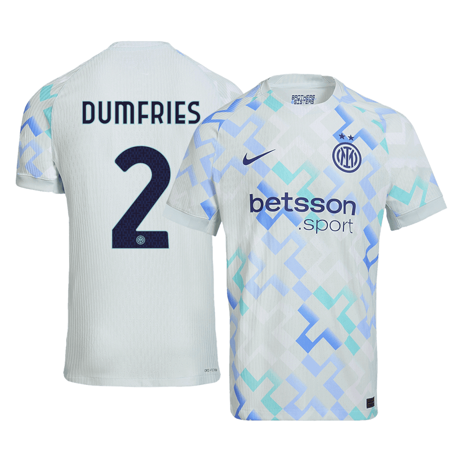 DUMFRIES #2 Inter Milan Away Authentic Soccer Jersey 2025/26