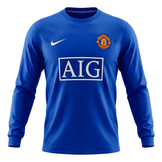 Retro Soccer Jersey Manchester United Third Away Long Sleeve 2008/09