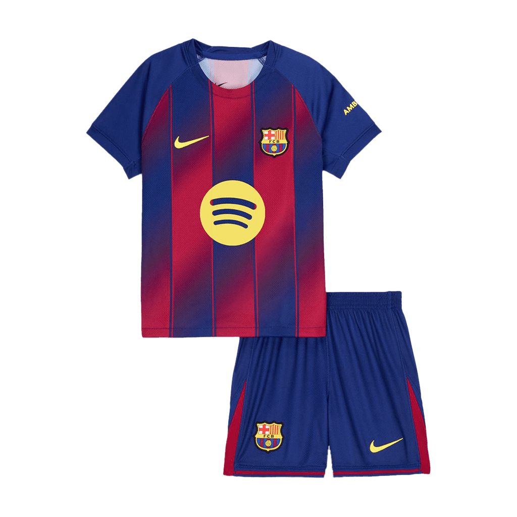 Kids Barcelona Custom Home Soccer Kits 2025/26
