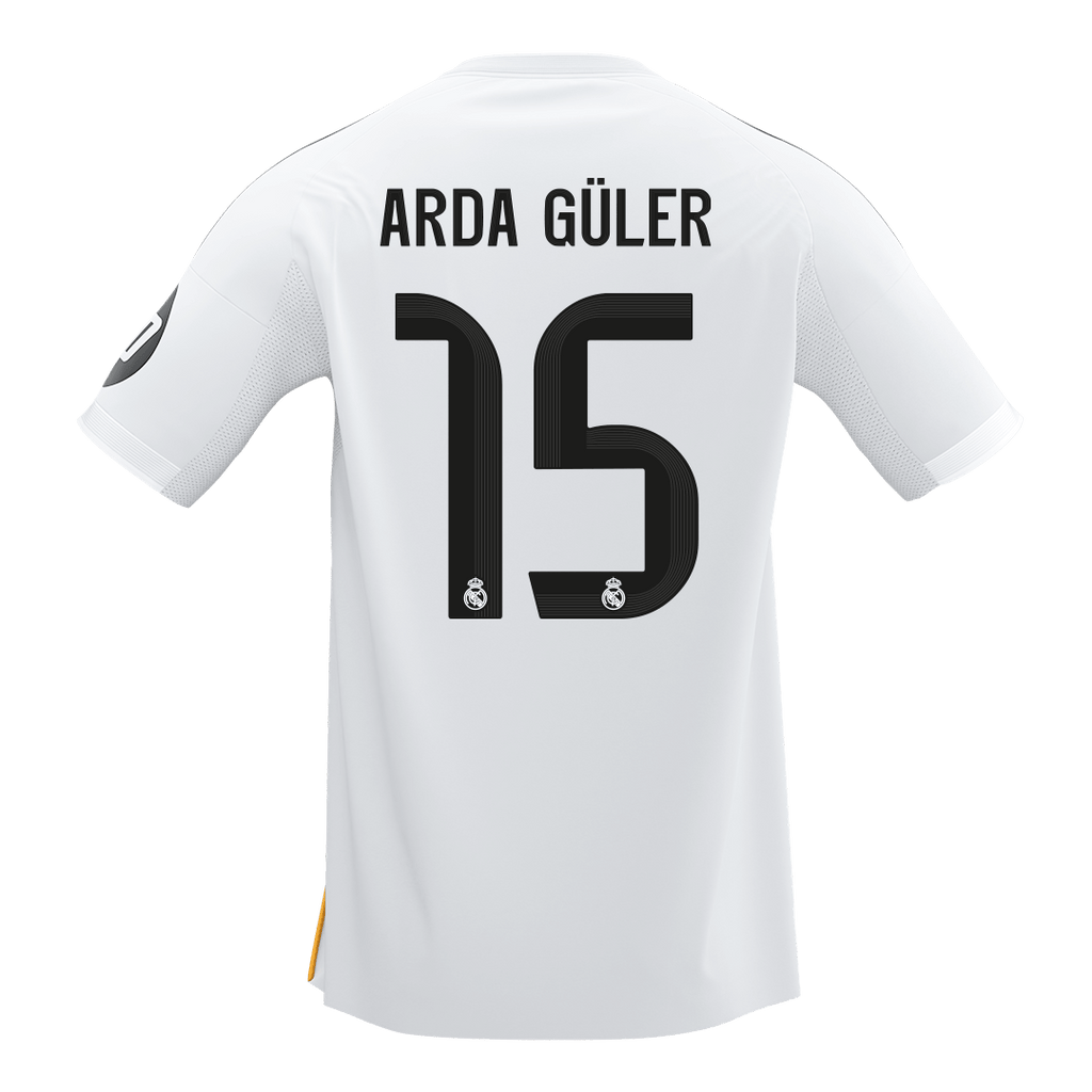 ARDA GüLER #15 Real Madrid Home Soccer Jersey 2025/26