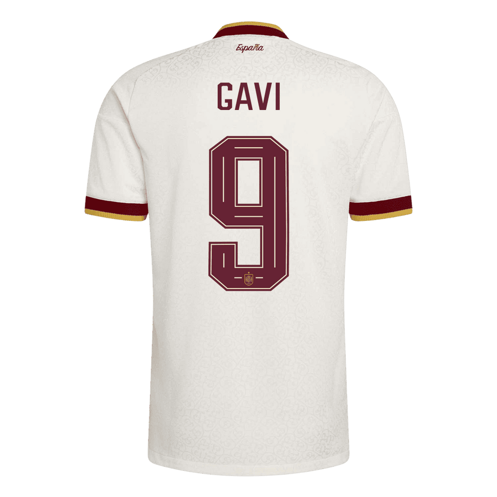 GAVI #9 Spain Away Player Version Jersey World Cup 2026 - Champion