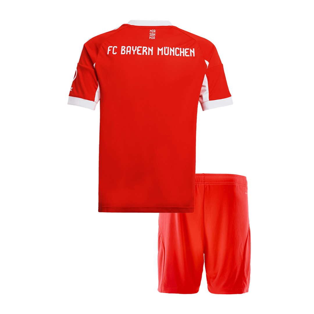 Bayern Munich Home Kids Soccer Jerseys Kit 2025/26 Red