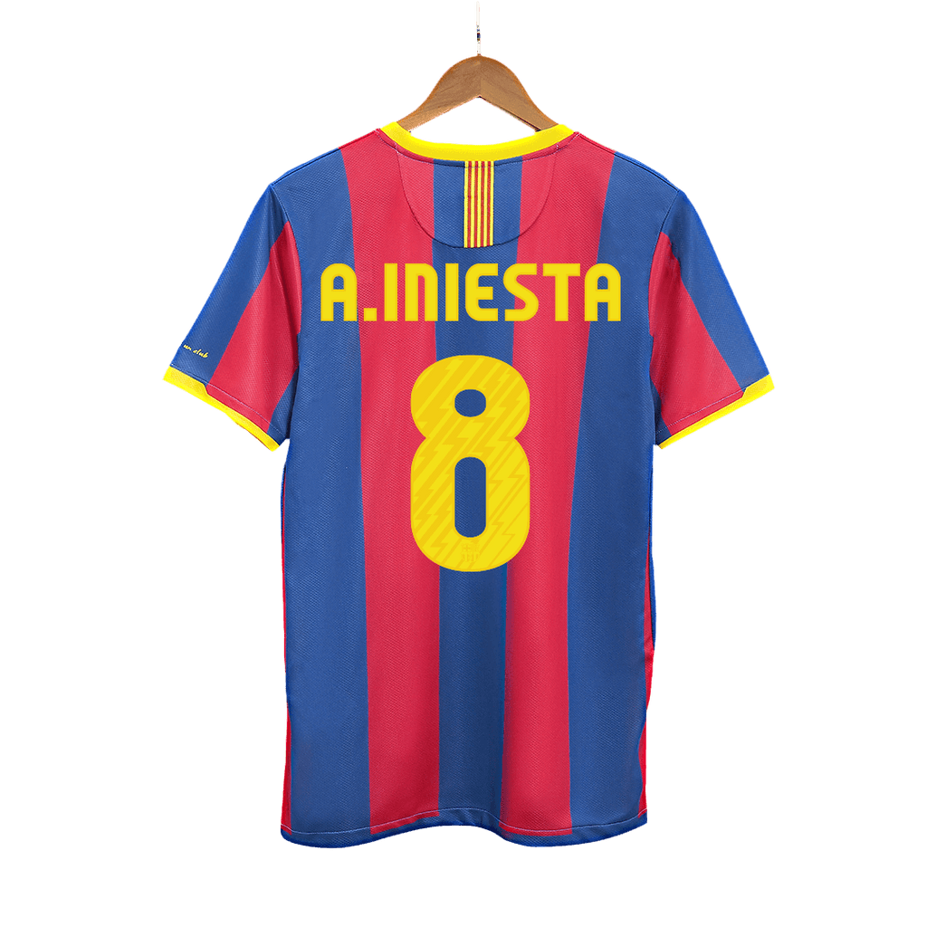 Retro Jersey A.INIESTA #8 Barcelona Retro Jersey Home Soccer Shirt 2010/11