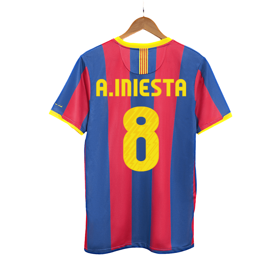 Retro Jersey A.INIESTA #8 Barcelona Retro Jersey Home Soccer Shirt 2010/11