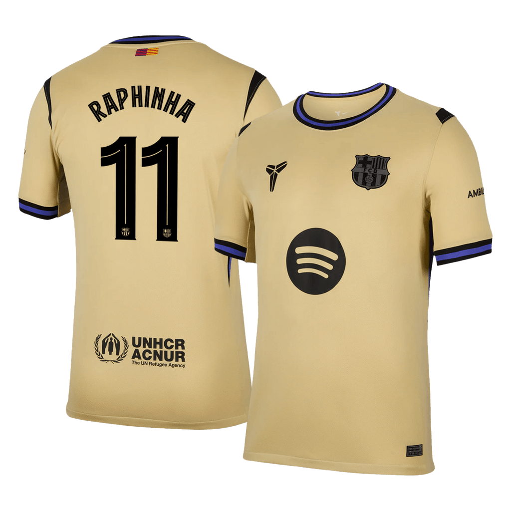 RAPHINHA #11 Barcelona Away Soccer Jersey 2025/26 -UCL