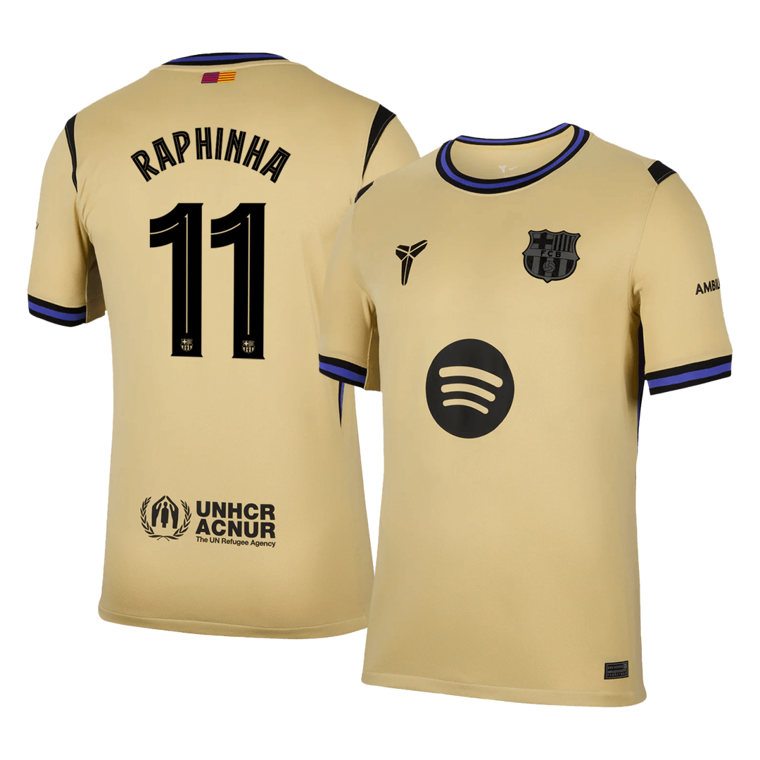RAPHINHA #11 Barcelona Away Soccer Jersey 2025/26 -UCL