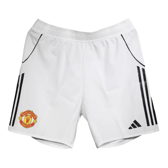 Manchester United Home Authentic White Soccer Shorts 2025/26