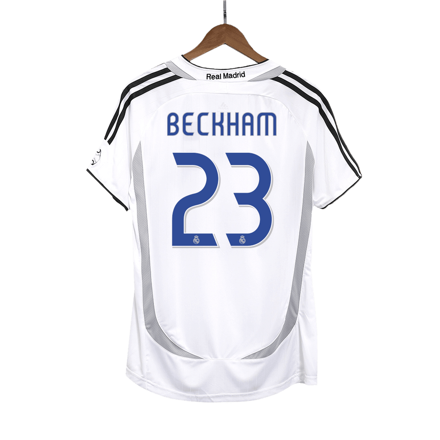 BECKHAM #23 Real Madrid Retro Jersey Home Soccer Shirt 2006/07