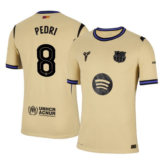 PEDRI #8 Barcelona Away Authentic Soccer Jersey 2025/26 - UCL