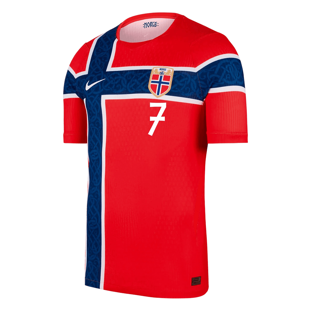 S?RLOTH #7 Norway Home Player Version Jersey World Cup 2026