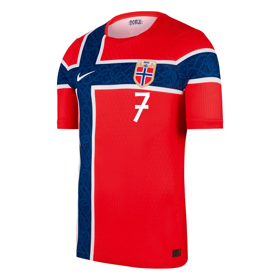 S?RLOTH #7 Norway Home Player Version Jersey World Cup 2026