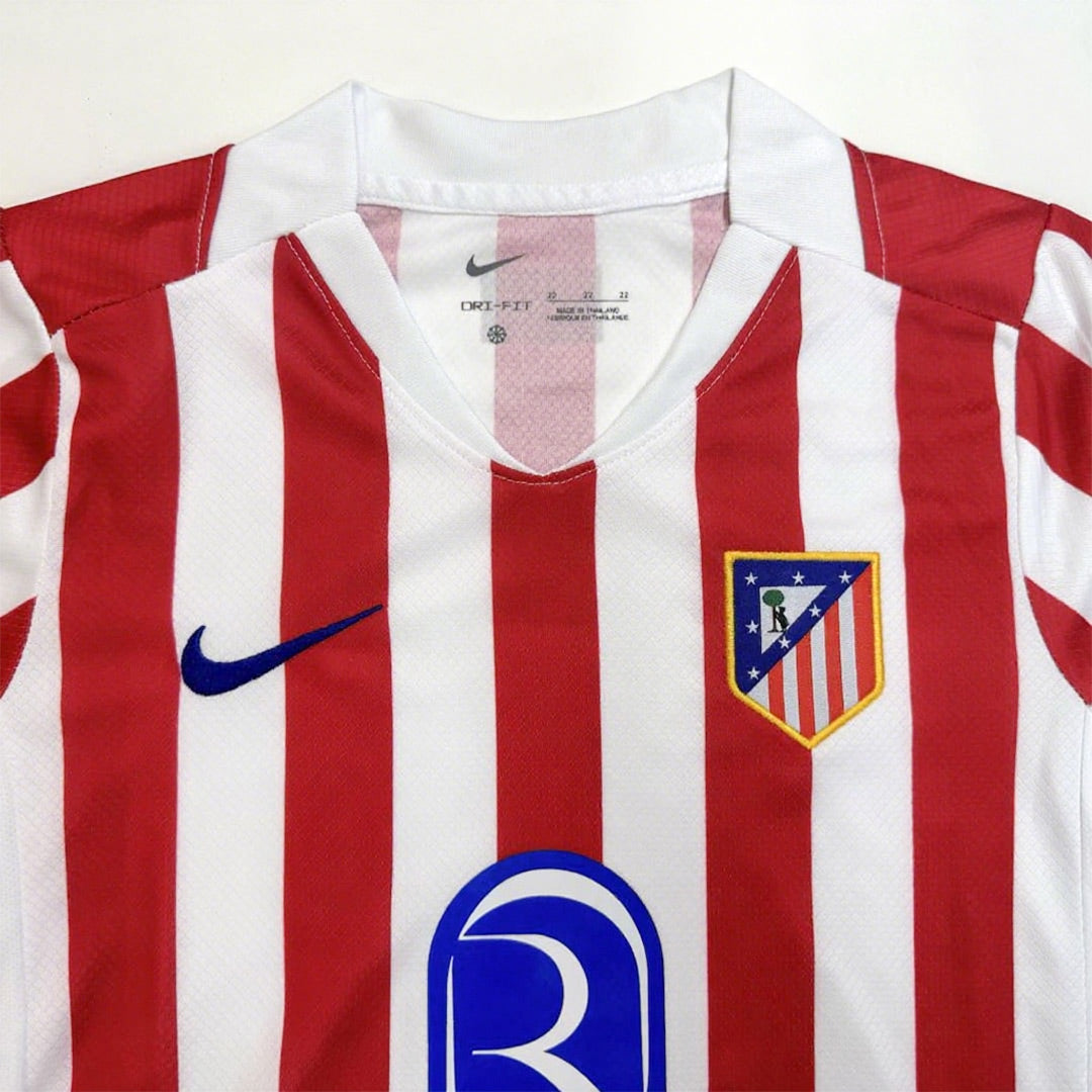 Atletico Madrid Home Kids Soccer Jerseys Kit 2025/26