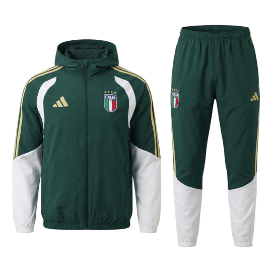 Italy Hoodie Training Tracksuit Kit(Top+Pants) 2026 Green