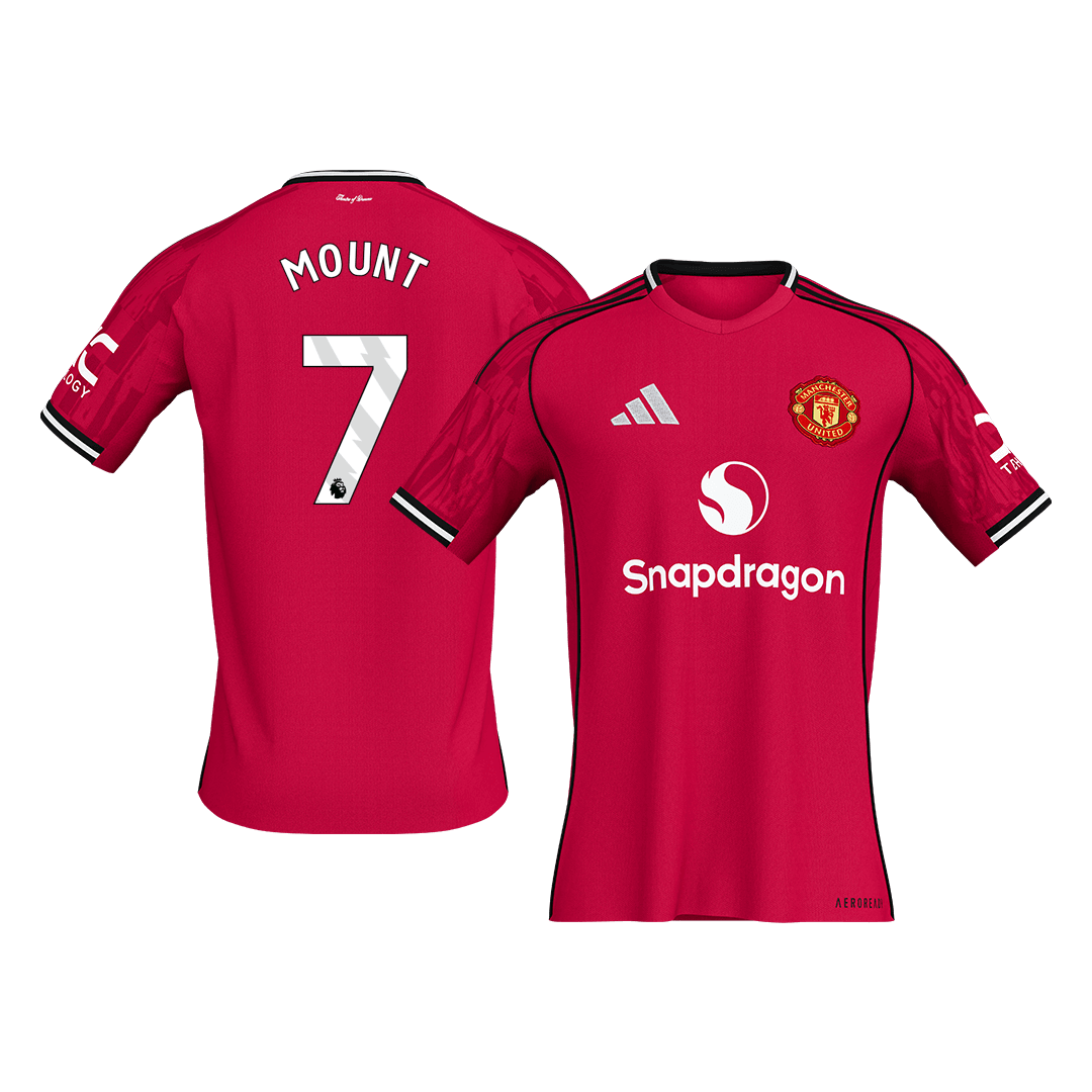 MOUNT #7 Manchester United Home Soccer Jersey 2025/26