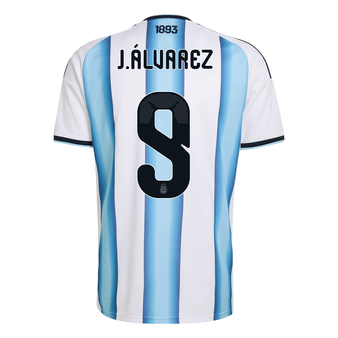 J. ALVAREZ #9 Argentina Home Soccer Jersey World Cup 2026